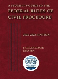 Abbildung von: A Student's Guide to the Federal Rules of Civil Procedure, 2022-2023 - West Academic Press