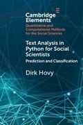 Cover: Text Analysis in Python for Social Scientists - Cambridge University Press
