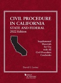 Cover: Civil Procedure in California - West Academic Press