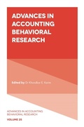 Cover: Advances in Accounting Behavioral Research - Emerald Publishing Limited