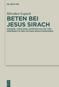 Abbildung von: Beten bei Jesus Sirach - De Gruyter