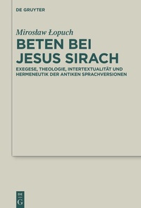 Abbildung von: Beten bei Jesus Sirach - De Gruyter