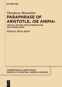 Abbildung von: Paraphrase of Aristotle, >De anima< - De Gruyter