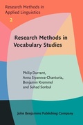 Cover: Research Methods in Vocabulary Studies - John Benjamins Publishing Company