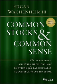 Abbildung von: Common Stocks and Common Sense - Wiley