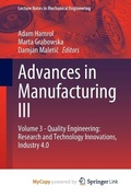Cover: Advances in Manufacturing III - Springer