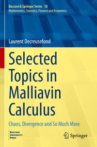 Enlarge image Cover: Selected Topics in Malliavin Calculus - Springer