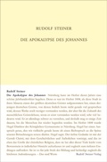 Cover: Die Apokalypse des Johannes - Rudolf Steiner Verlag