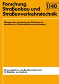 Cover: &Ouml;kologisches Monitoring des R&uuml;ckbaus der Autobahn A 4 (Wirksamkeitsuntersuchungen) - Fachverlag NW in Carl Ed. Sch&uuml;nemann KG