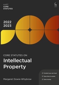 Enlarge image Cover: Core Statutes on Intellectual Property 2022-23 - Hart Publishing