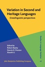 Cover: Variation in Second and Heritage Languages - John Benjamins Publishing Company