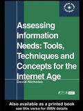 Cover: Assessing Information Needs - Routledge