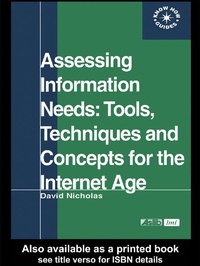 Enlarge image Cover: Assessing Information Needs - Routledge