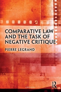 Enlarge image Cover: Comparative Law and the Task of Negative Critique - Routledge