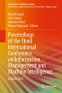 Cover: Proceedings of the Third International Conference on Information Management and Machine Intelligence - Springer
