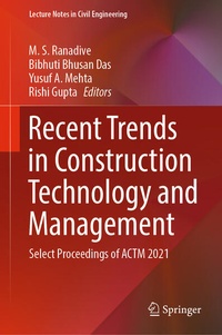 Enlarge image Cover: Recent Trends in Construction Technology and Management - Springer