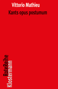 Bild: Kants opus postumum - Vittorio Klostermann Verlag