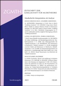 Cover: ZGMTH - Zeitschrift der Gesellschaft f&uuml;r Musiktheorie. 18. Jahrgang, Sonderausgabe 2021 - Georg Olms Verlag