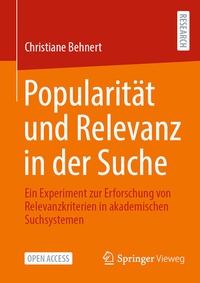 Abbildung von: Popularität und Relevanz in der Suche - Springer Vieweg