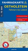 Cover: Fahrradkarte Ostholstein, Fehmarn bis L&uuml;beck - gr&uuml;nes herz