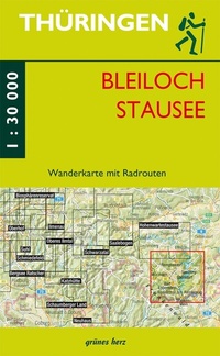 Abbildung von: Wanderkarte Bleilochstausee - grünes herz