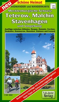 Abbildung von: Radwander- und Wanderkarte Mecklenburgische Schweiz, Teterow, Malchin, Stavenhagen und Umgebung - Barthel, A