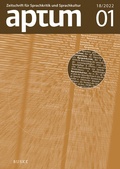 Cover: Aptum, Zeitschrift f&uuml;r Sprachkritik und Sprachkultur 18. Jahrgang, 2022, Heft 1 - Buske, H