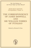 Cover: Correspondence of James Boswell and Sir William Forbes of Pitsligo - Edinburgh University Press