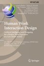 Cover: Human Work Interaction Design. Artificial Intelligence and Designing for a Positive Work Experience in a Low Desire Society - Springer