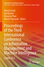 Cover: Proceedings of the Third International Conference on Information Management and Machine Intelligence - Springer