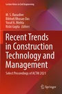 Cover: Recent Trends in Construction Technology and Management - Springer
