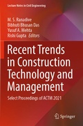 Cover: Recent Trends in Construction Technology and Management - Springer