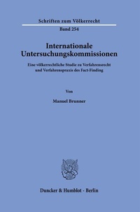 Abbildung von: Internationale Untersuchungskommissionen. - Duncker & Humblot