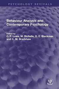 Bild: Behaviour Analysis and Contemporary Psychology - Routledge