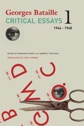 Cover: Critical Essays - Volume 1, 1944-1948 - Seagull Books London Ltd