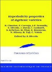 Enlarge image Cover: Hyperbolicity Properties of Algebraic Varieties - Societe mathematique de France