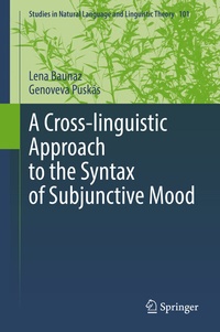 Enlarge image Cover: A Cross-linguistic Approach to the Syntax of Subjunctive Mood - Springer