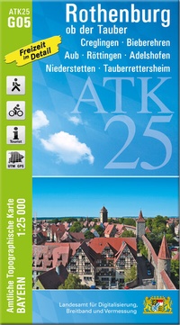 Abbildung von: ATK25-G05 Rothenburg ob der Tauber (Amtliche Topographische Karte 1:25000) - Landesamt für Digitalisierung, Breitband und Vermessung, Bayern