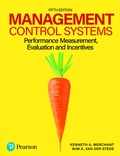 Cover: Management Control Systems - Pearson Education Limited