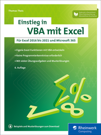 Abbildung von: Einstieg in VBA mit Excel - Rheinwerk
