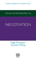 Cover: Advanced Introduction to Negotiation - Edward Elgar Publishing