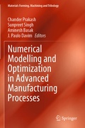 Cover: Numerical Modelling and Optimization in Advanced Manufacturing Processes - Springer