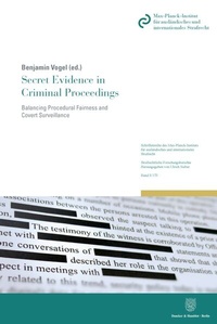 Abbildung von: Secret Evidence in Criminal Proceedings. - Duncker & Humblot