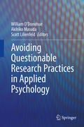 Cover: Avoiding Questionable Research Practices in Applied Psychology - Springer