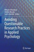 Cover: Avoiding Questionable Research Practices in Applied Psychology - Springer