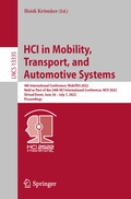 Cover: HCI in Mobility, Transport, and Automotive Systems - Springer