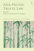 Cover: Asia-Pacific Trusts Law, Volume 1 - Hart Publishing