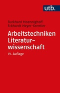Bild: Arbeitstechniken Literaturwissenschaft - UTB