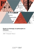 Cover: Etudes de theologie, de philosophie et d'histoire - Hachette Livre Bnf