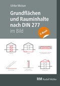 Cover: Grundfl&auml;chen und Rauminhalte nach DIN 277 im Bild - E-Book (PDF) - Rudolf M&uuml;ller Verlag